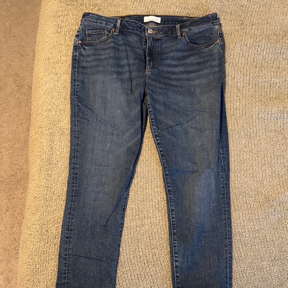 Loft Classic Blue Denim Crop Jeans